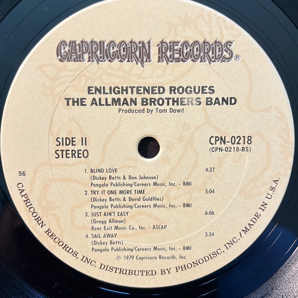 The Allman Brothers Band - “Enlightened Rouges” Vinyl LP - Picture 5 of 5